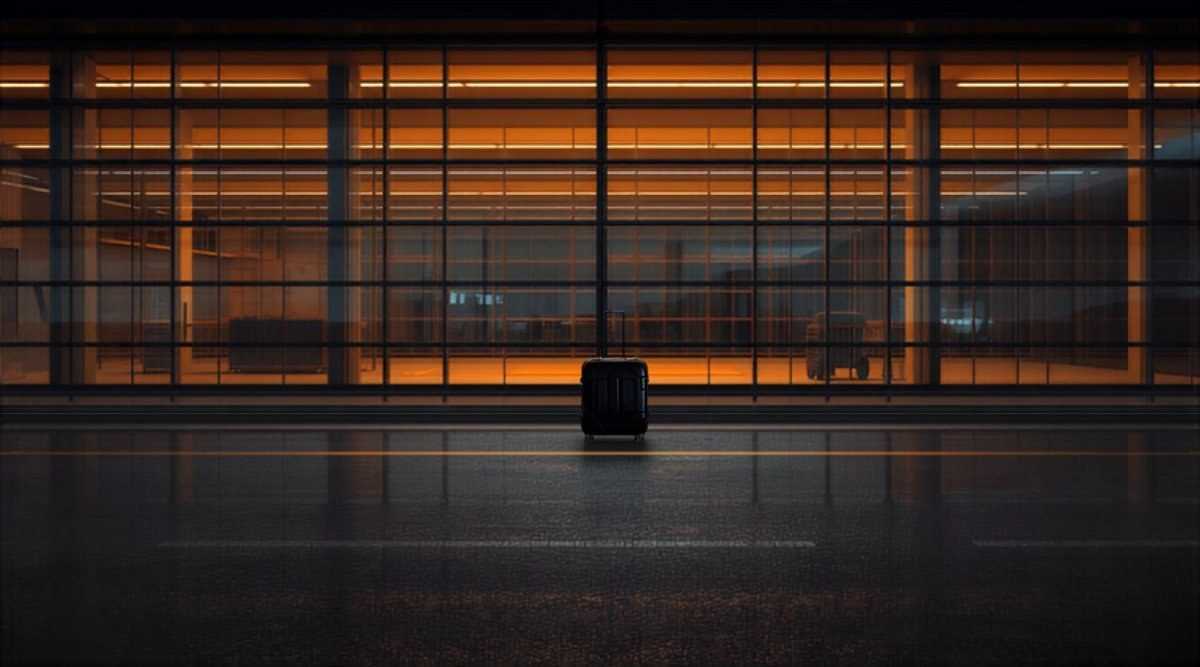 Terminal d’aéroport illuminé la nuit — transferts taxi vers l’aéroport de Lille-Lesquin